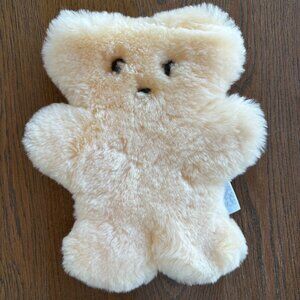 NWOT Sheepskin Flat Style Teddy Bear Cream Australia Tambo Teddies Wool